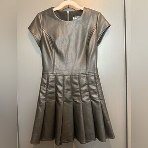 Katie J NYC Eddie Short Sleeve Vegan Leather Dress – Like New